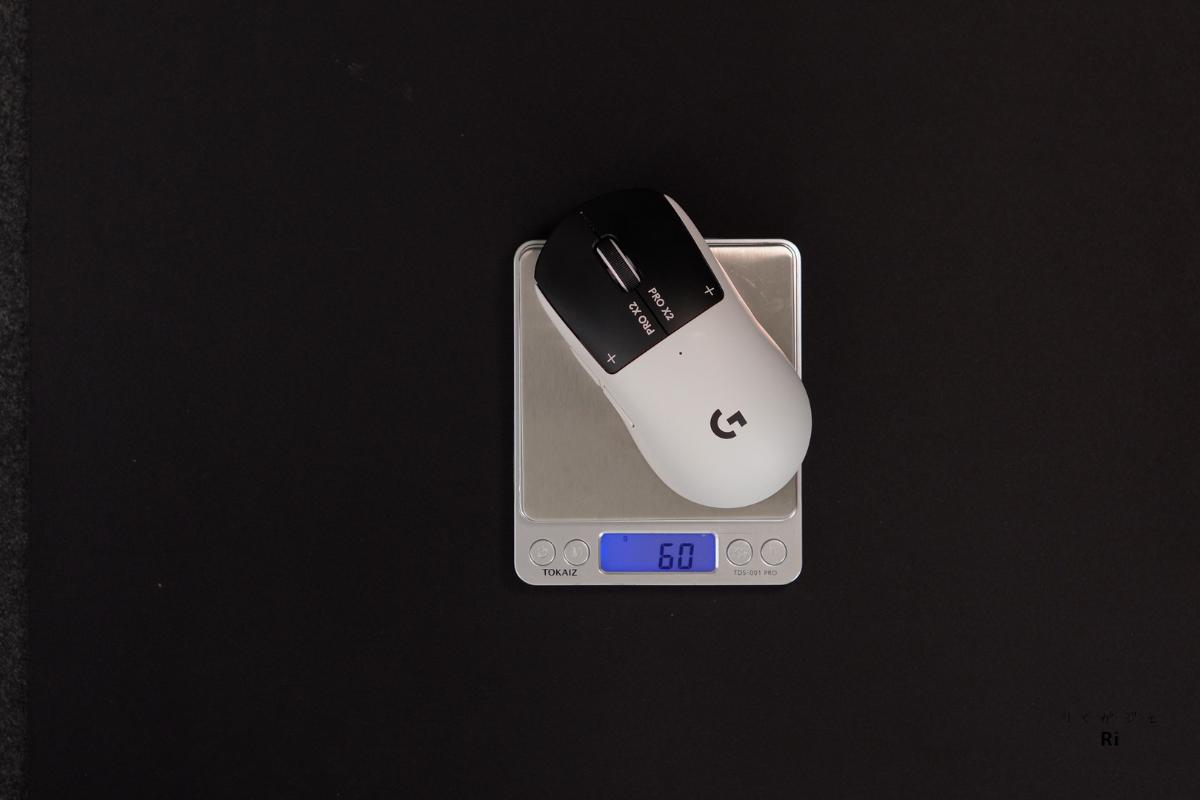 G PRO X2 SUPERSTRIKEの実測重量