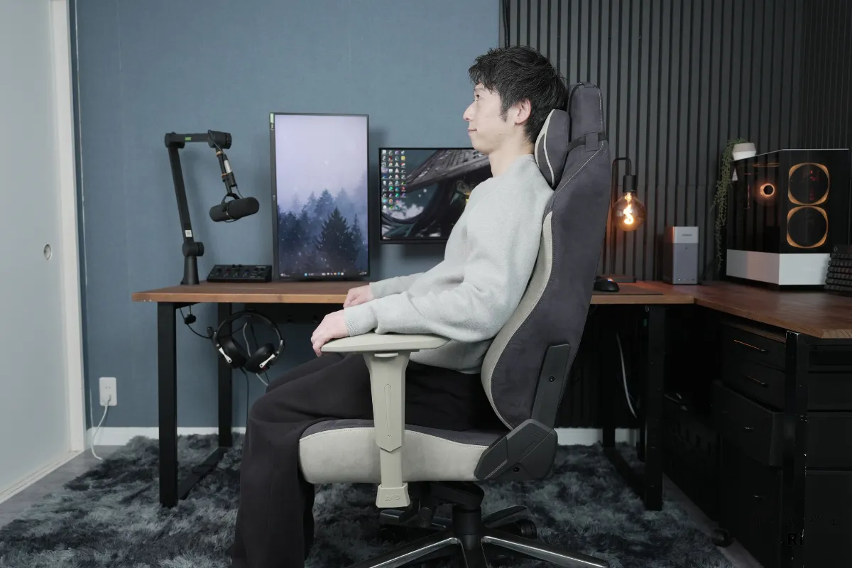 リクライニング角度90°の使用姿勢イメージ