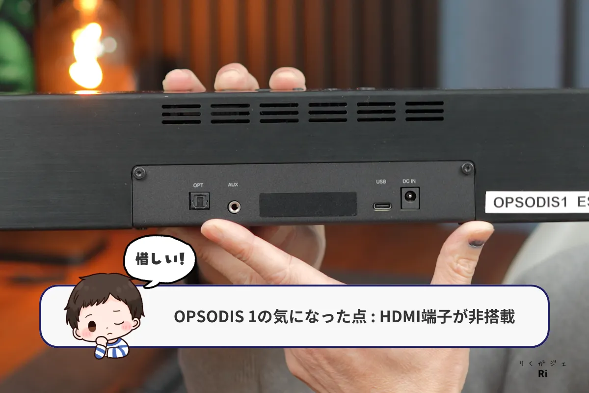 OPSODIS 1の気になる点(HDMIなし)