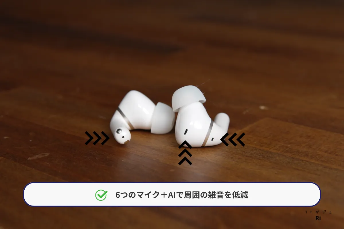 6つのマイクを搭載したSoundcore P42i